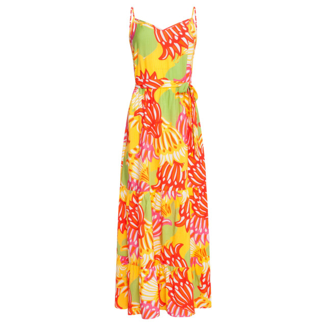 Smashed Lemon 25029 felgede maxi jurk met bloemenprint | 8720331320128 large