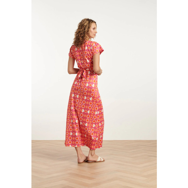 Smashed Lemon 25026 maxi jurk met v-hals met fruitprint | 25026-420-998 large Smashed Lemon 25026 maxi jurk met v-hals met fruitprint | 25026-420-998 large