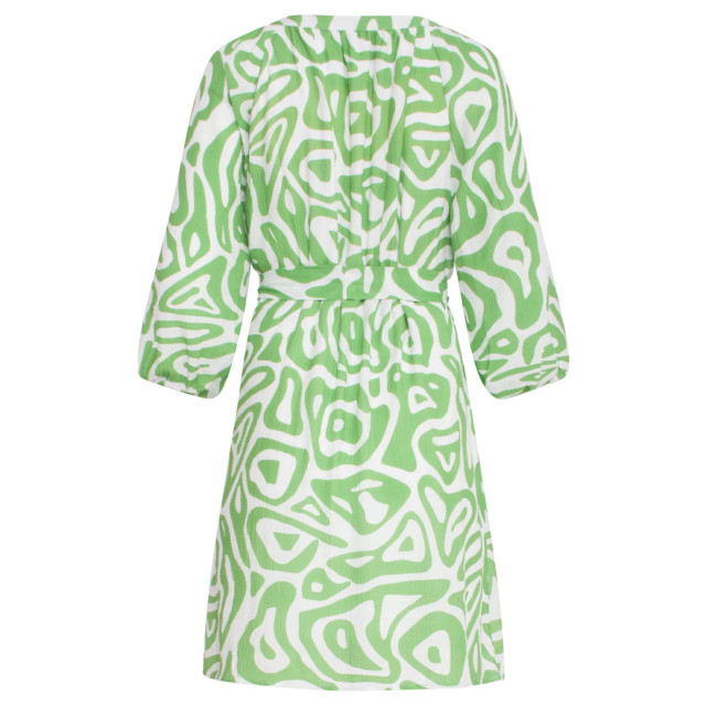 Smashed Lemon 25005 crinkle jurk met lichtte abstracte print | light 25005-500-000 large