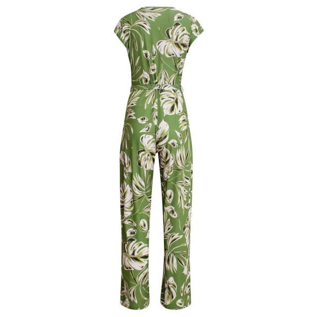 Smashed Lemon 25160 leaf print stretch jumpsuit | 25160-550-500 large
