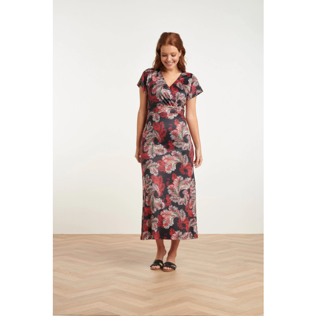 Smashed Lemon 24421 zomerjurk met bladprint stretchlicht aansluitend 24421-998-L large