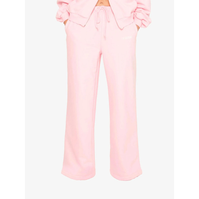 LA Sisters Dames joggingbroek essential straight leg pink ESSENTIAL-STRAIGHT-LEG-SWEATPANTS-PINK large