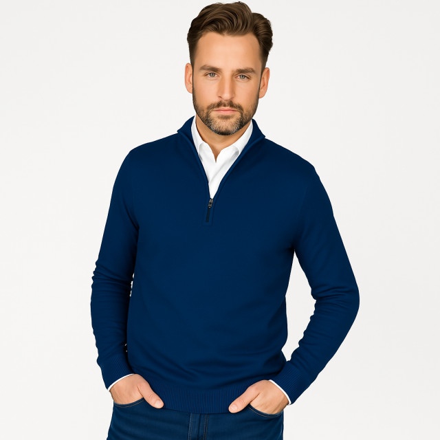 Cappuccino Italia Mock zip pullover cap-zipmock-nvy-M large