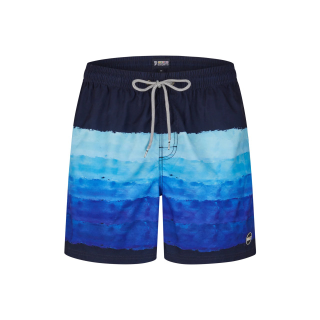 Happy Shorts Heren zwemshort waterverf strepen print blauw HS-SW-1160 large