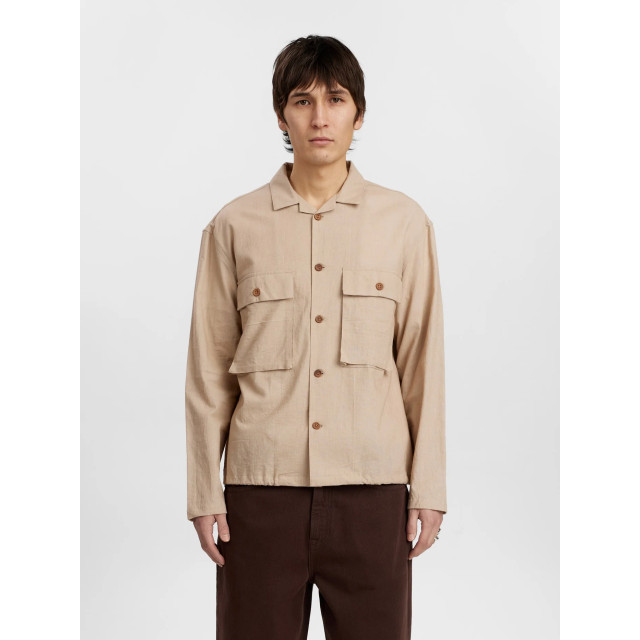 Anerkjendt 901966 akotto cot/linen overshirt 0563feather grey 901966 large