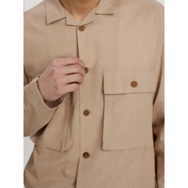 Anerkjendt 901966 akotto cot/linen overshirt 0563feather grey 901966 large