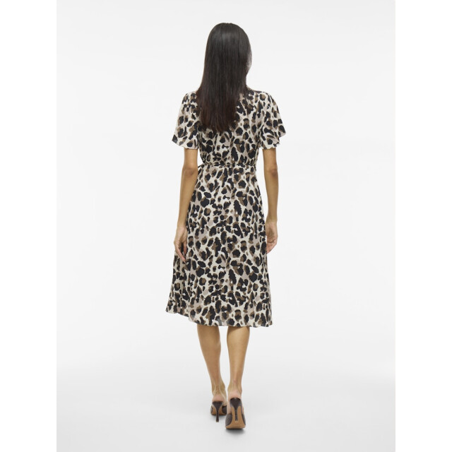 Vila Vilovie ss wrap midi dress ecru dessin 4429.08.0003 large Vila Vilovie ss wrap midi dress ecru dessin 4429.08.0003 large