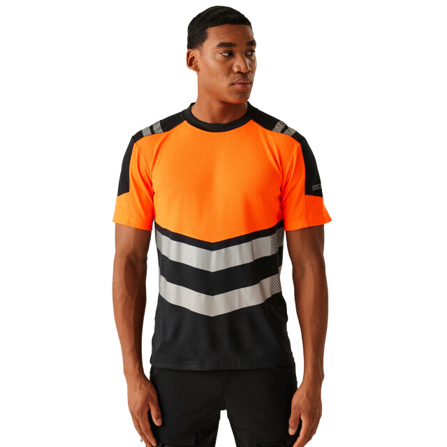Regatta Heren high-vis t-shirt UTRG11818_blackorange large
