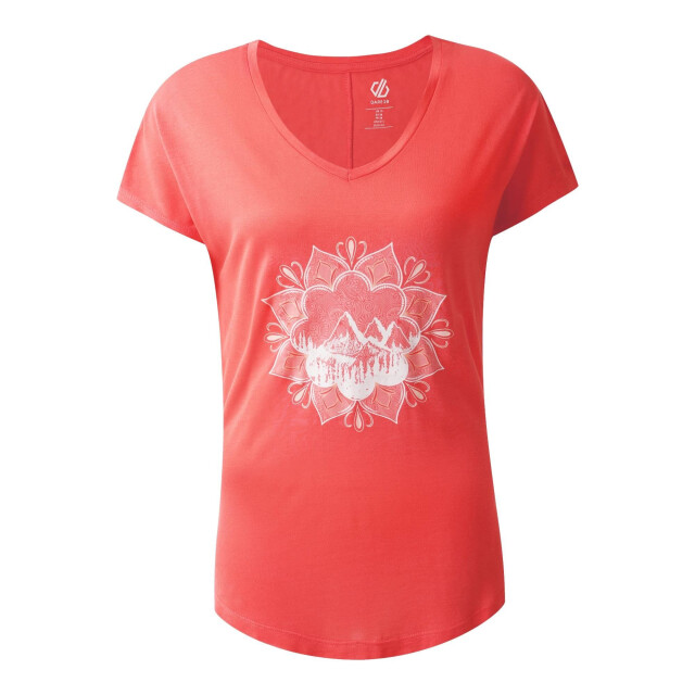 Dare2b Dames serene bloemen t-shirt UTRG11705_peachbloom large