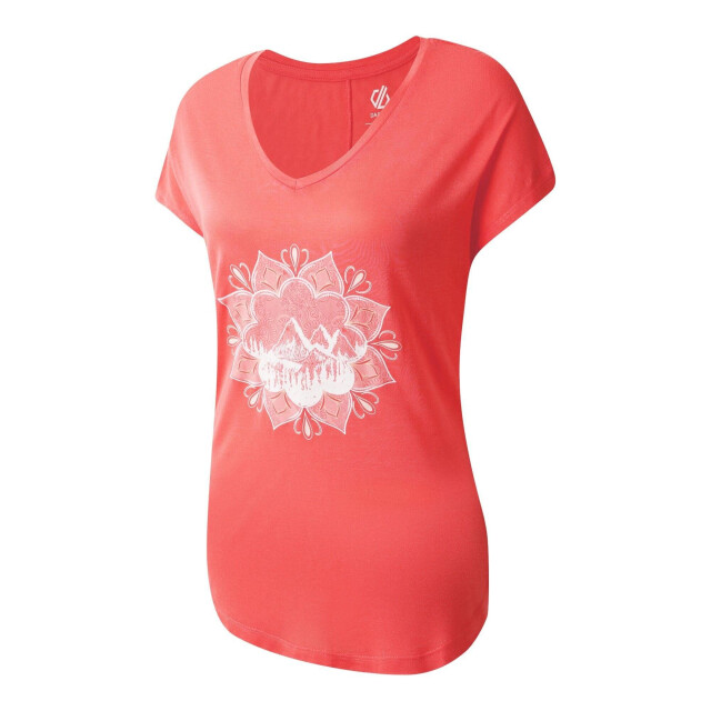 Dare2b Dames serene bloemen t-shirt UTRG11705_peachbloom large