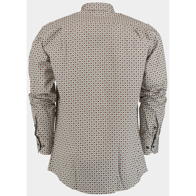 Bos Bright Blue Casual hemd lange mouw colored diamonds 24120/v2 187387 large