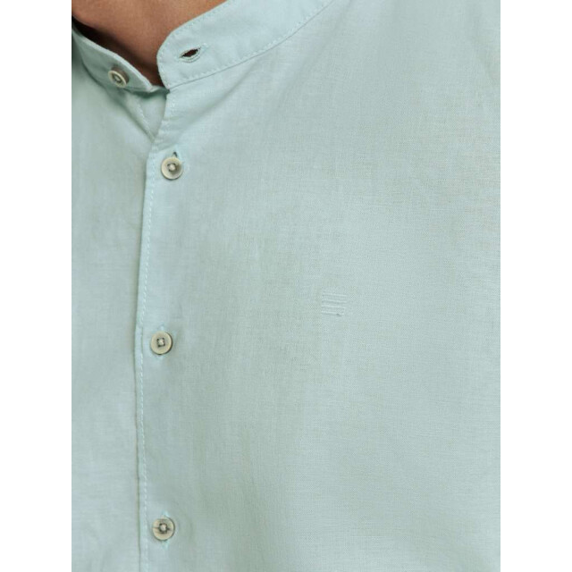 No Excess Shirt granddad solid with linen ice 27470218SN-151 large