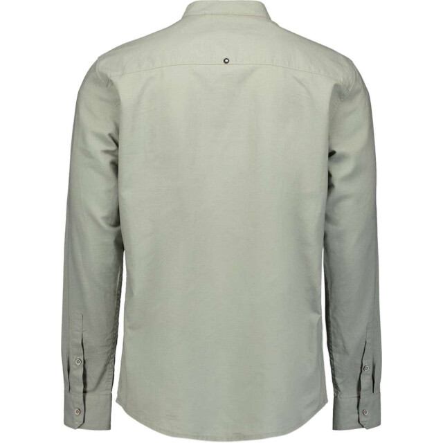 No Excess Shirt granddad solid with linen light army 27470218SN-177 large