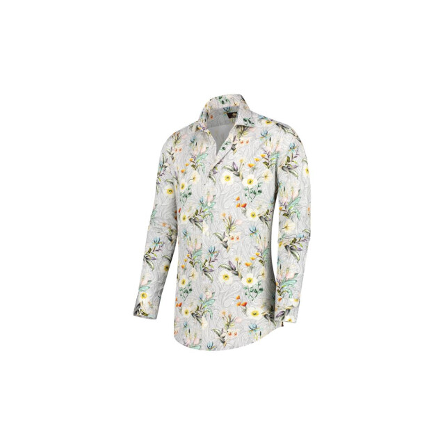 Circle of Gentlemen Mike allover print overhemd met contrast details 100% co 242-20039-703- large