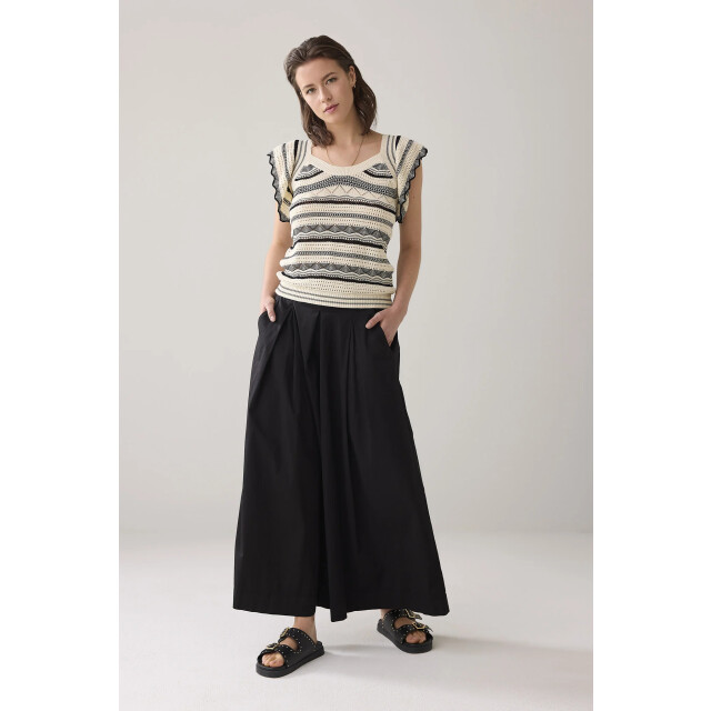 Summum 7s5909-70016 ruffle top cotton ajour knit 7s5909-70016 Ruffle top large