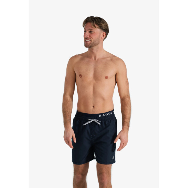Happy Shorts Heren zwemshort dubbele waistband effen donker HS-SW-1164 large