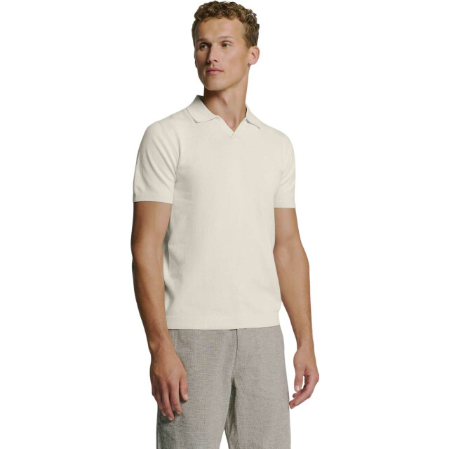 No Excess Pullover short sleeve polo v solid offwhite 27230353SN-011 large