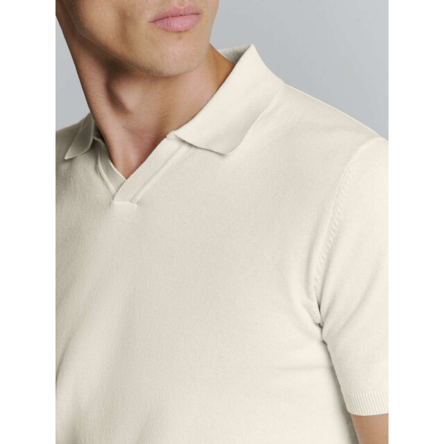 No Excess Pullover short sleeve polo v solid offwhite 27230353SN-011 large