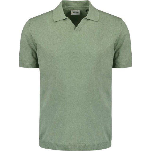 No Excess Pullover short sleeve polo v solid green 27230353SN-050 large