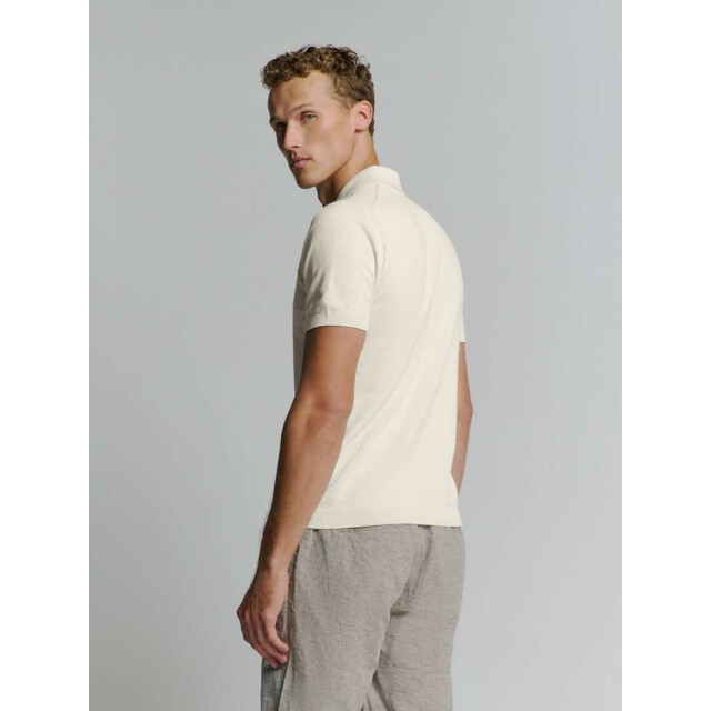 No Excess Pullover short sleeve polo v solid offwhite 27230353SN-011 large