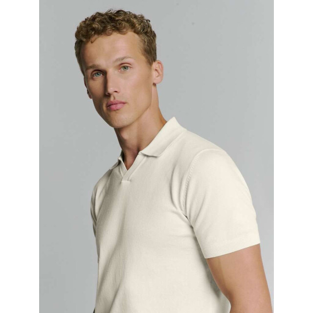 No Excess Pullover short sleeve polo v solid offwhite 27230353SN-011 large