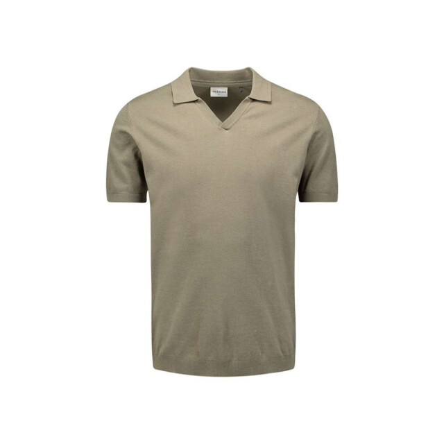No Excess Pullover short sleeve polo v solid dark moss 27230353SN-186 large