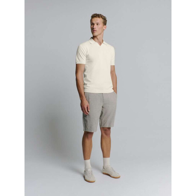 No Excess Pullover short sleeve polo v solid offwhite 27230353SN-011 large