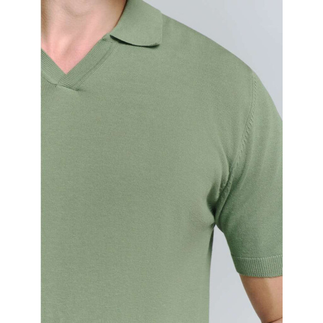 No Excess Pullover short sleeve polo v solid green 27230353SN-050 large