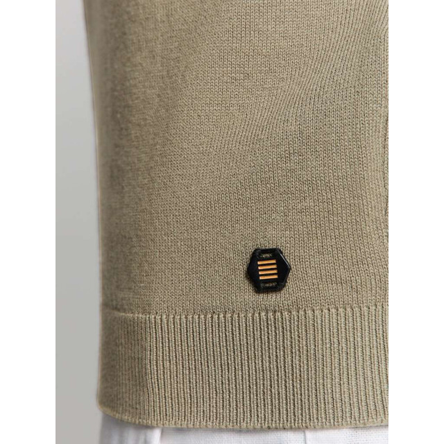 No Excess Pullover short sleeve polo v solid dark moss 27230353SN-186 large