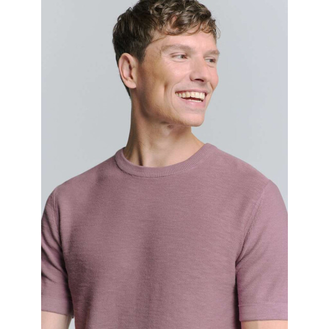 No Excess Pullover short sleeve crewneck soli mauve 27230262-146 large