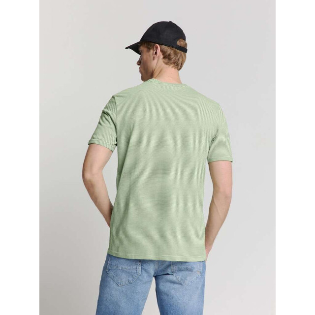 No Excess T-shirt crewneck stripes mint 27340371-058 large