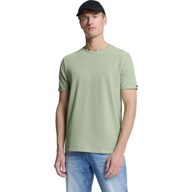 No Excess T-shirt crewneck stripes mint 27340371-058 large