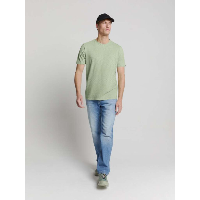 No Excess T-shirt crewneck stripes mint 27340371-058 large