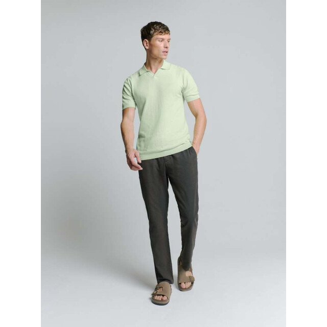 No Excess Pullover short sleeve polo v solid mint 27230353SN-058 large