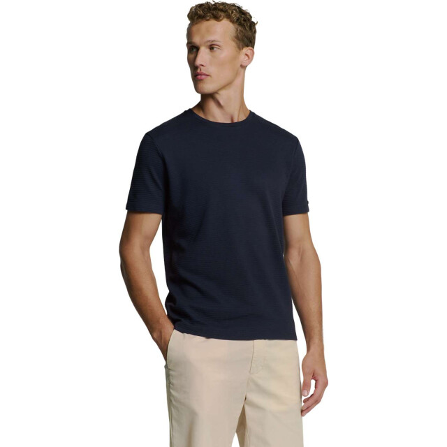 No Excess T-shirt crewneck solid relief jacqu deep blue 27350307-096 large