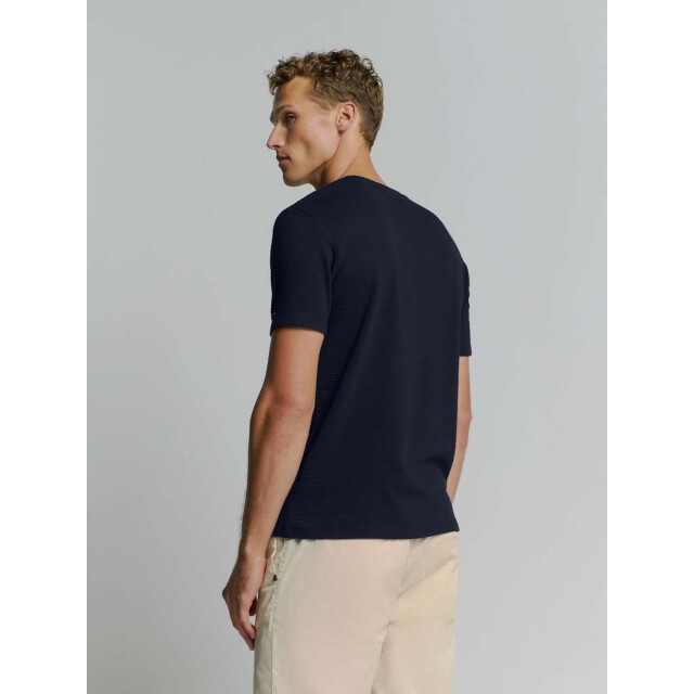 No Excess T-shirt crewneck solid relief jacqu deep blue 27350307-096 large