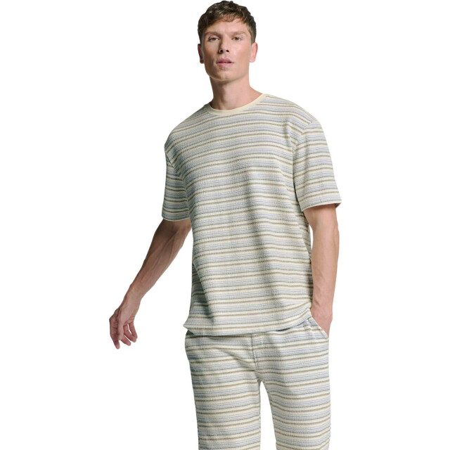 No Excess T-shirt crewneck multi coloured jac deep blue 27360378-096 large