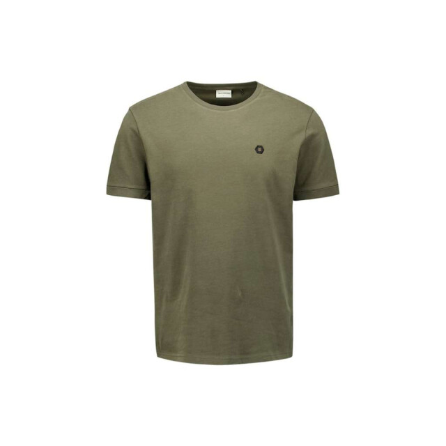 No Excess T-shirt crewneck peached dark moss 27360375-186 large