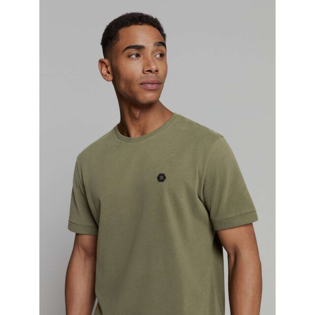 No Excess T-shirt crewneck peached dark moss 27360375-186 large