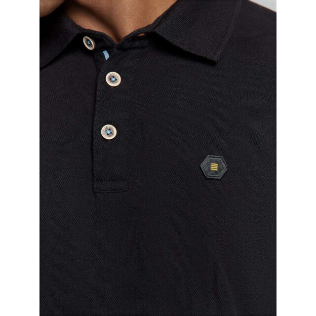 No Excess Polo pique garment dyed black 27380201SN-020 large