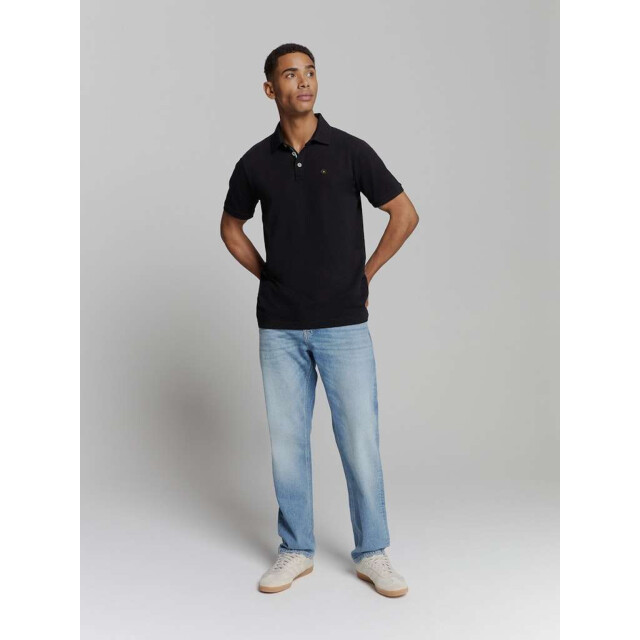 No Excess Polo pique garment dyed black 27380201SN-020 large