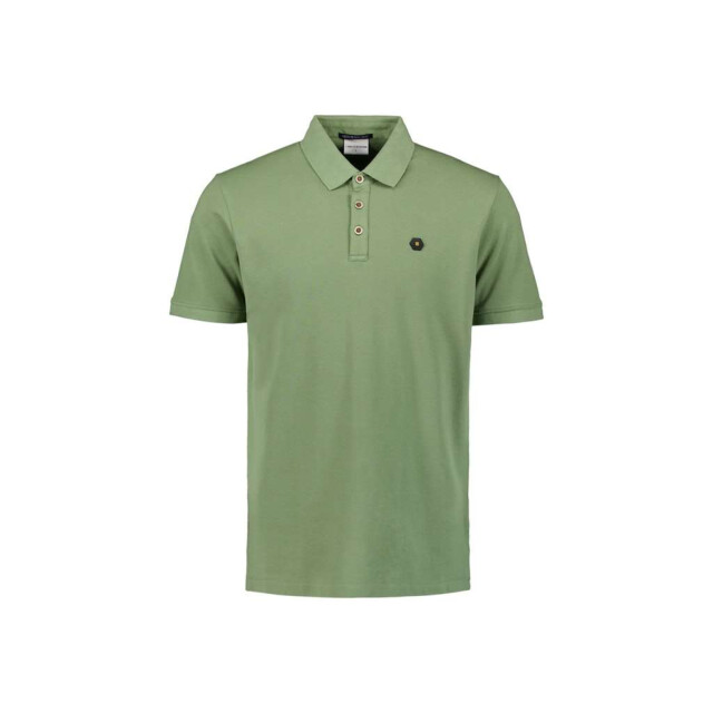 No Excess Polo pique garment dyed green 27380201SN-050 large