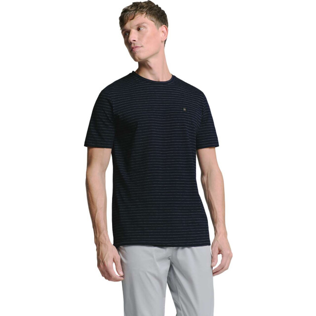 No Excess T-shirt crewneck small pin stripe deep blue 27360390-096 large