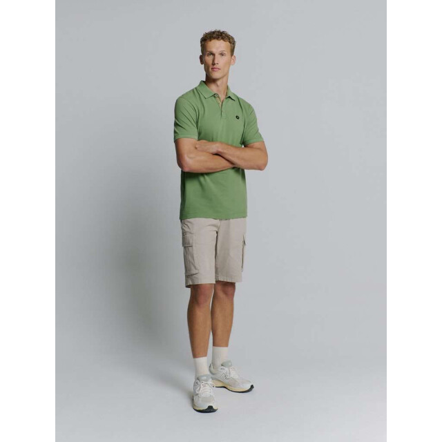 No Excess Polo pique garment dyed green 27380201SN-050 large