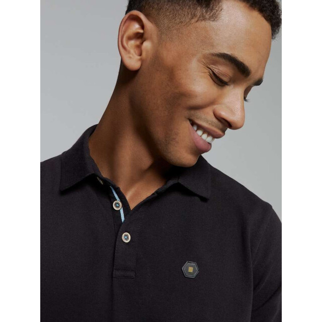 No Excess Polo pique garment dyed black 27380201SN-020 large