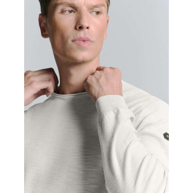 No Excess Pullover crewneck garment dyed + st chalk 27210101SN-017 large