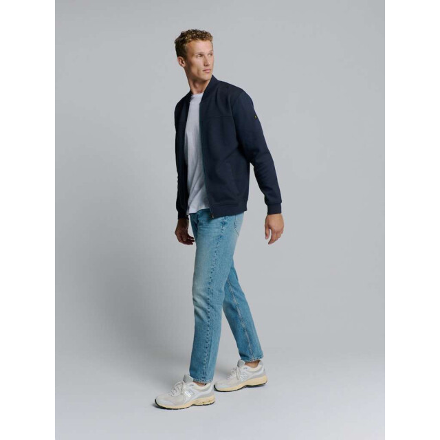 No Excess Sweater full zipper jacquard mix bo deep blue 27100119-096 large