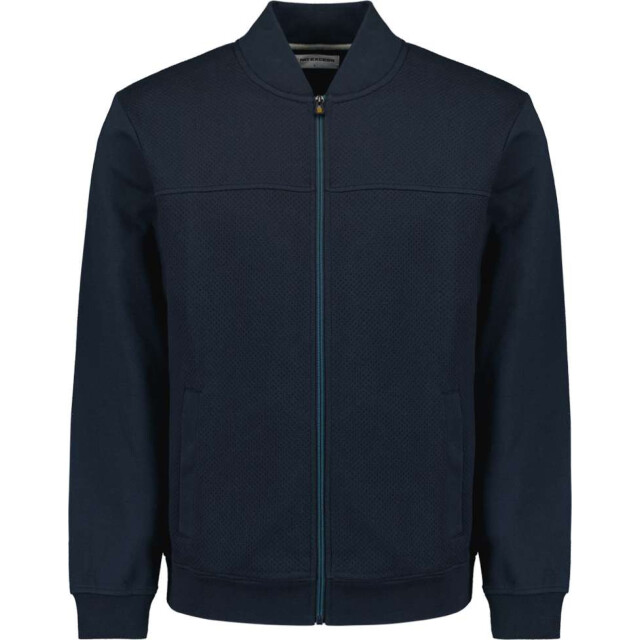 No Excess Sweater full zipper jacquard mix bo deep blue 27100119-096 large