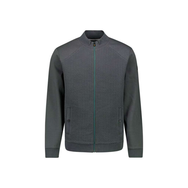 No Excess Sweater full zipper jacquard mix dark steel 27100118-124 large