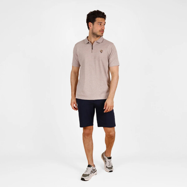 Q1905 Polo shirt zuidland – zand melange QM2653924-842-1 large